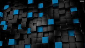 ٹھنڈے نیلے اور سیاہ مکعب — ٹھنڈا نیلا وال پیپر