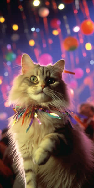 پارٹی جشن بلی.jpg — رقص کرتی بلی وال پیپر