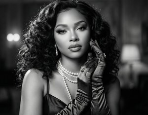 ڈوجا کیٹ کلاسک ہالی ووڈ گلیمر کو سیاہ اور سفید میں پیش کرتی ہے۔ — Doja cat وال پیپر