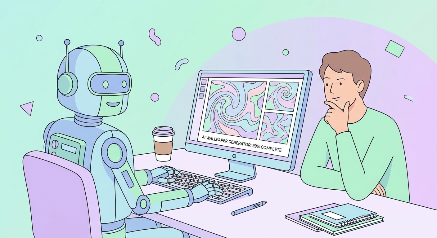 AI سے تیار کردہ وال پیپرز: فوائد، نقصانات، قانونی حیثیت