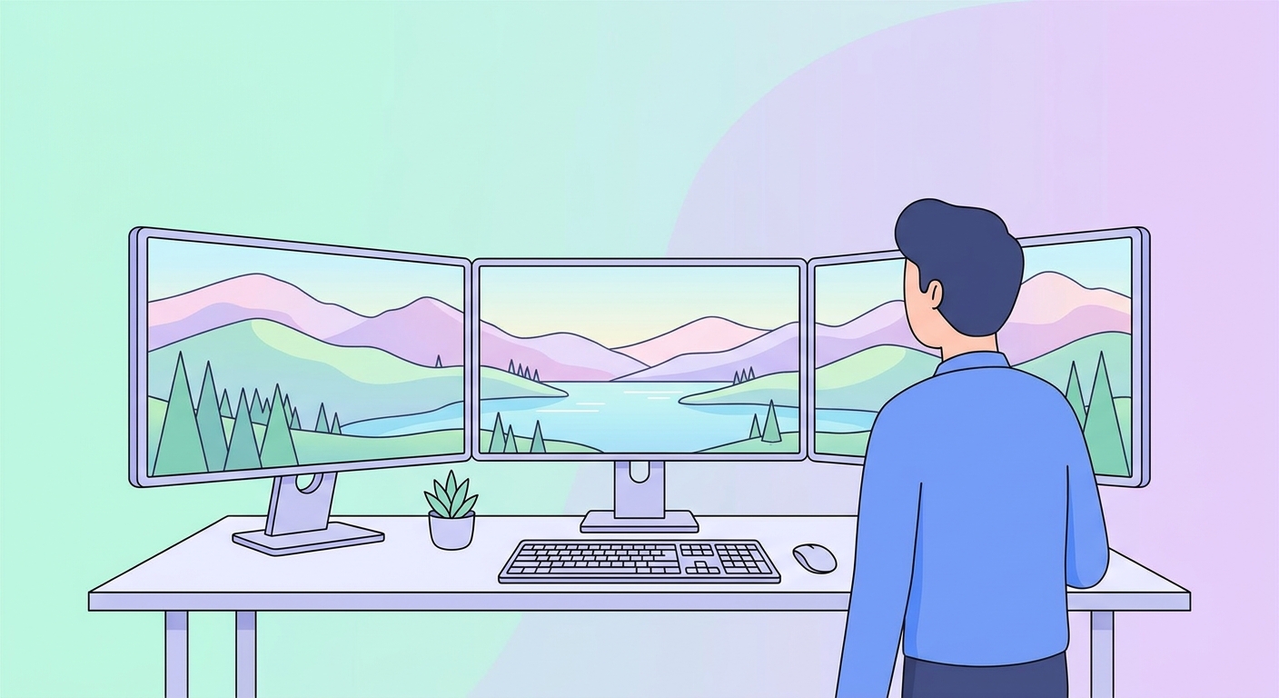ملٹی مانیٹر سیٹ اپس کے لیے وال پیپر
